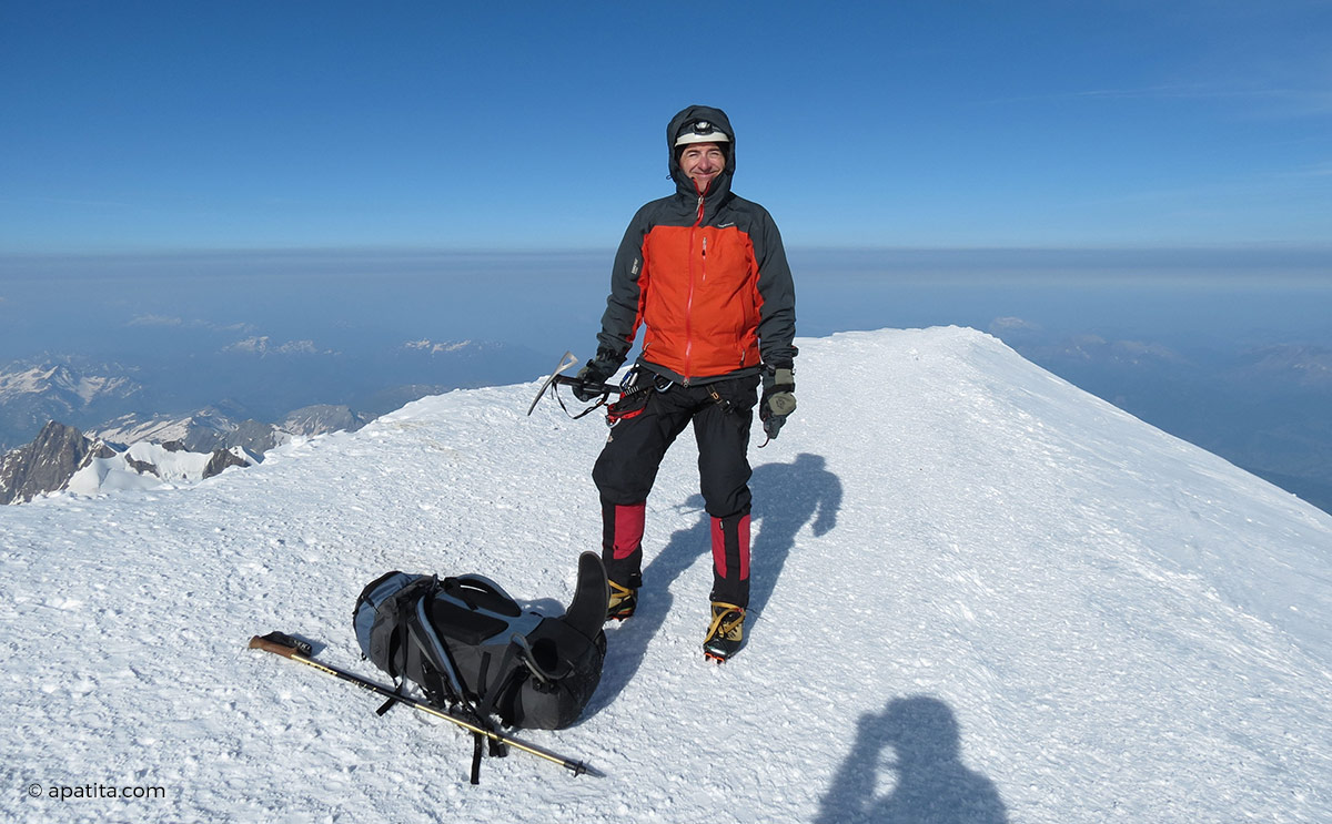 Santiago González de Apatita.com en el Montblanc